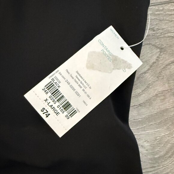 Oasis Black One Piece Swimsuit Sz XL Strappy Cross Back Bathing Suit Beach Pool - Picture 11 of 14